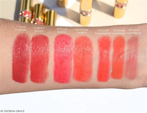 yves saint laurent rouge volupte shine in orange impertinent|ysl rouge volupte shine swatches.